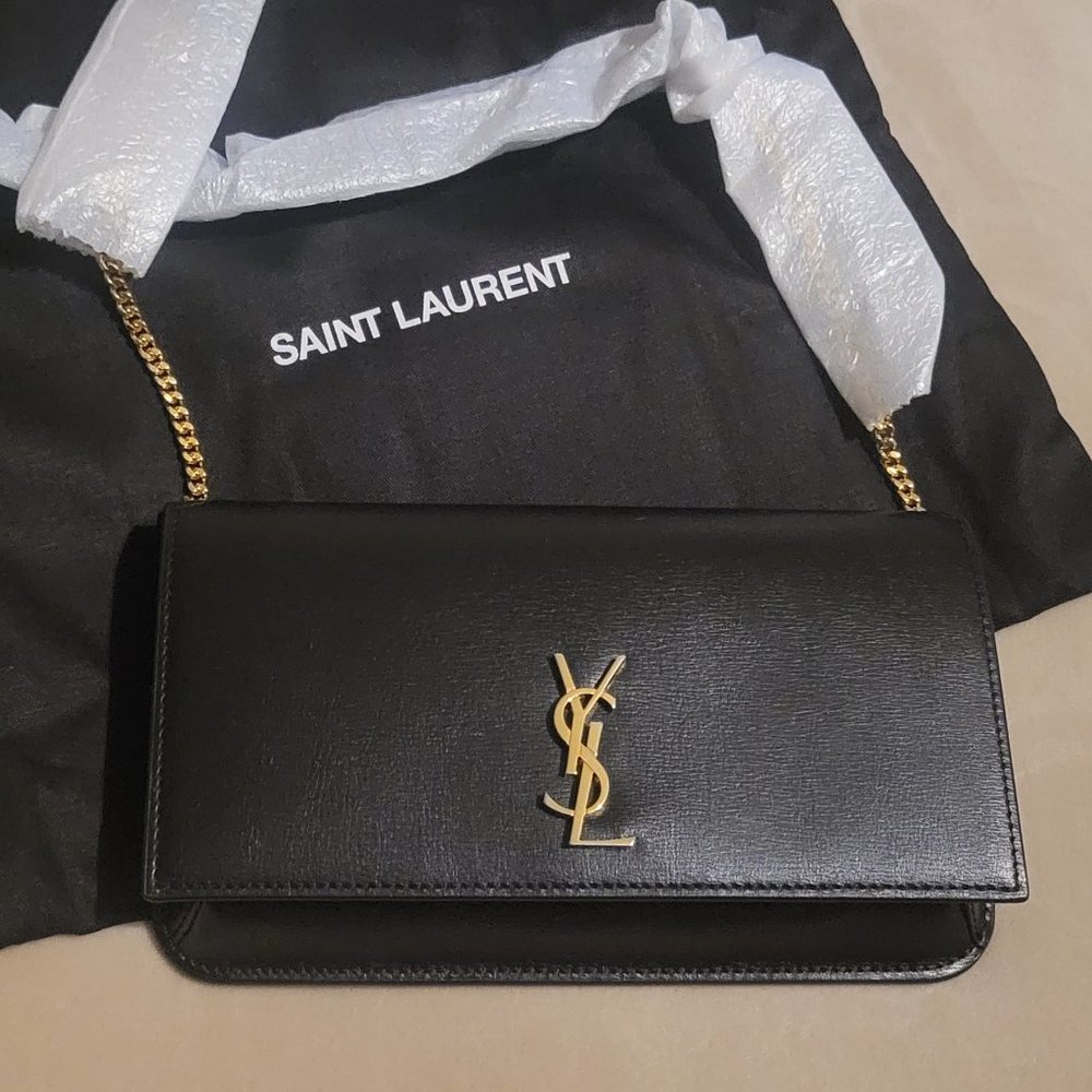 SAINT LAURENT Cassandre Phone Holder - Picture 1 of 5